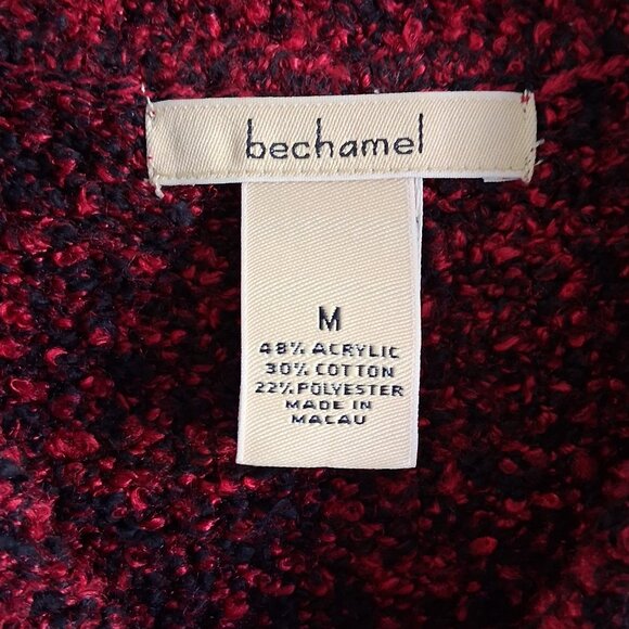 Bechamel Red Zip Cable Knit Sweater Vest Women's Size M - Picture 6 of 12